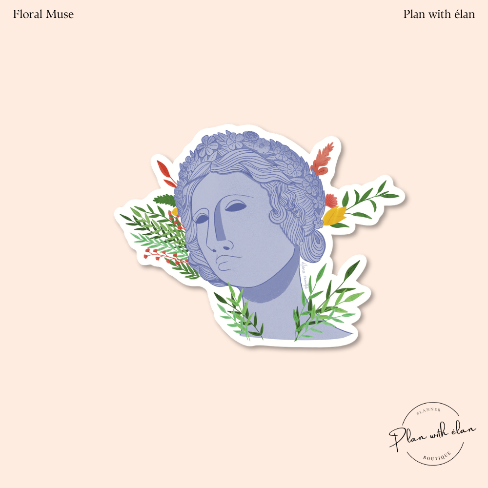 Floral Muse Die Cut Planner Sticker