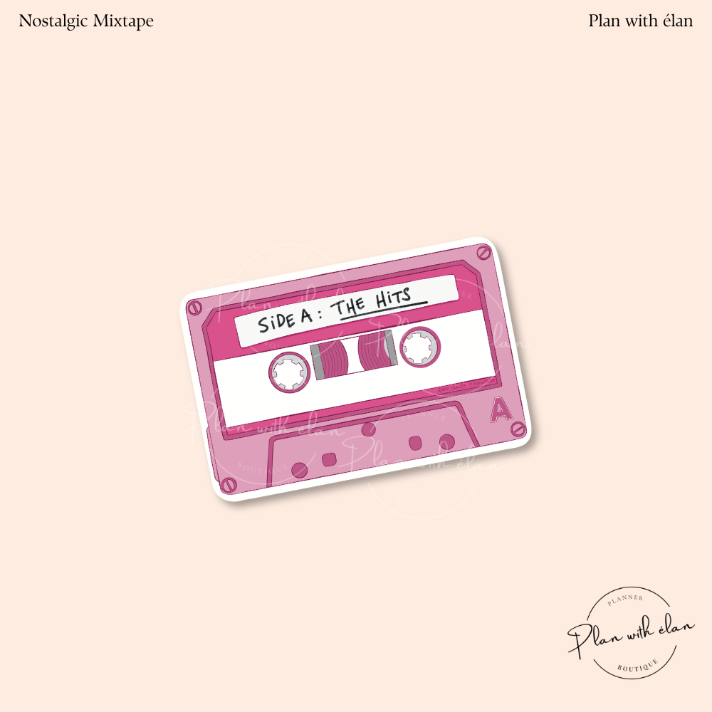 Nostalgic Mixtape Die Cut Planner Sticker