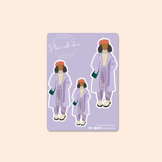 Lavender #2 Mini Fashion Sticker Sheet