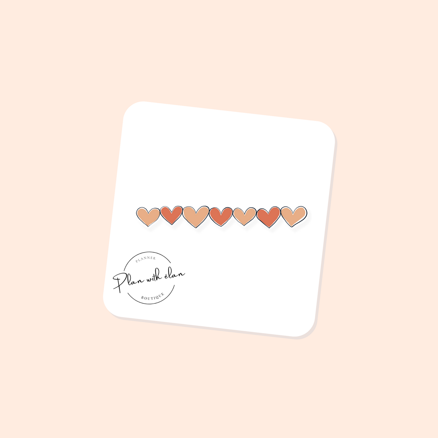 String of Hearts Planner Sticker