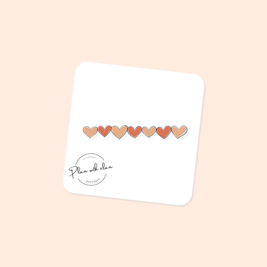 String of Hearts Planner Sticker