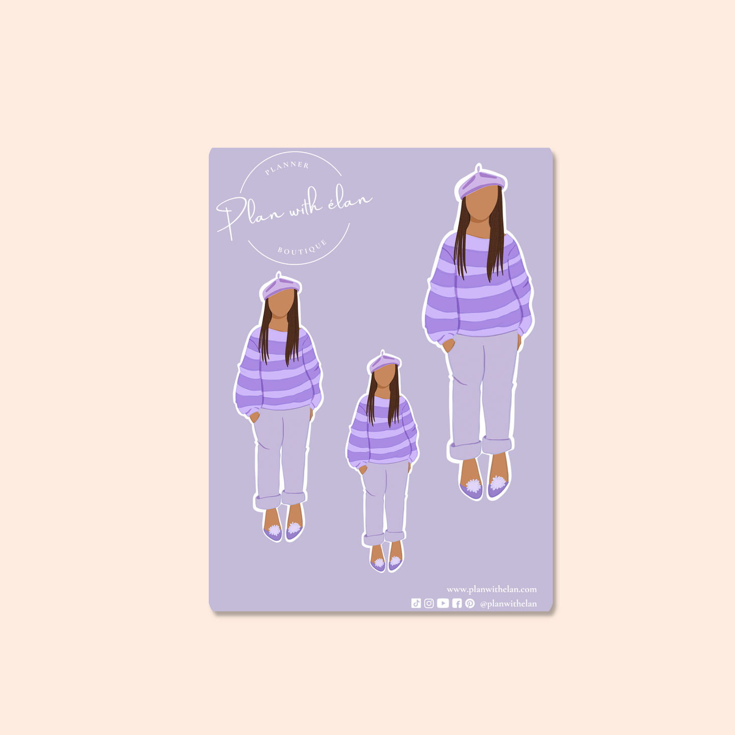 Lavender #1 Mini Fashion Sticker Sheet